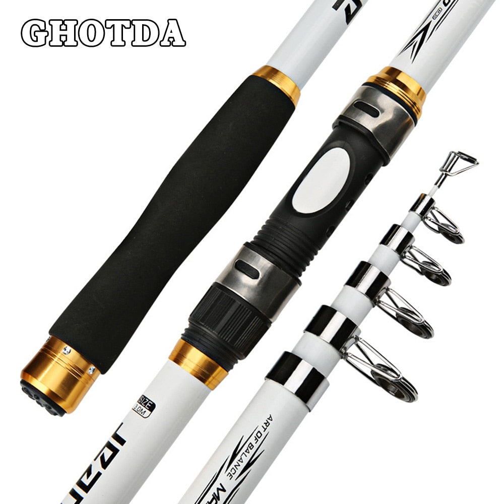 GHOTDA Carp Fishing Rod - Carbon Fiber Telescopic Pole GHOTDA Carp Fishing Rod - Carbon Fiber Telescopic Pole